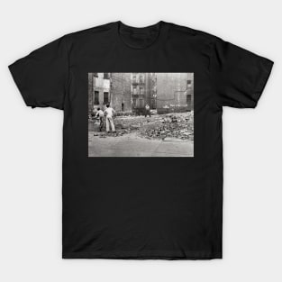 Boys Playing Sandlot Ball, 1954. Vintage Photo T-Shirt